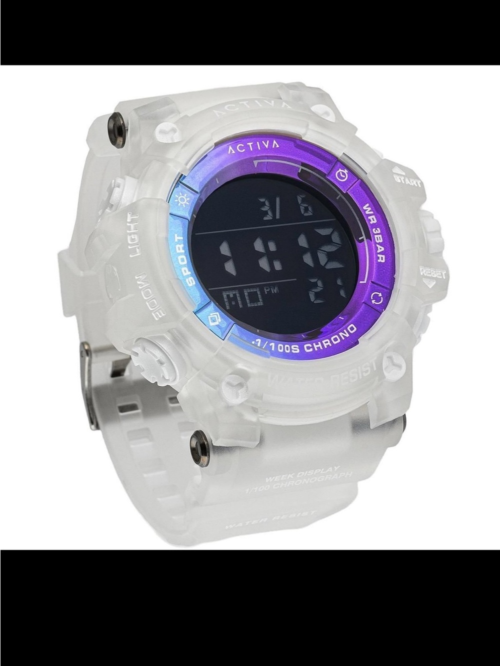 Activa Summit X Invicta Men's Digital Watch - 50mm, White (ACW8046-001)